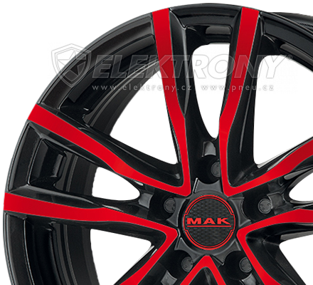 Alu kola MAK Milano Black Red