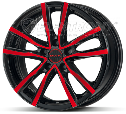 Alu kola MAK Milano Black Red